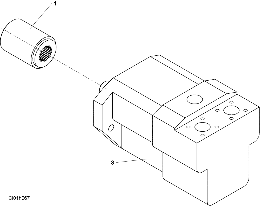 Схема запчастей Case SR20 - (10-014-00[01]) - HYDRAULIC MOTOR - VIBRATION (07) - HYDRAULIC SYSTEM