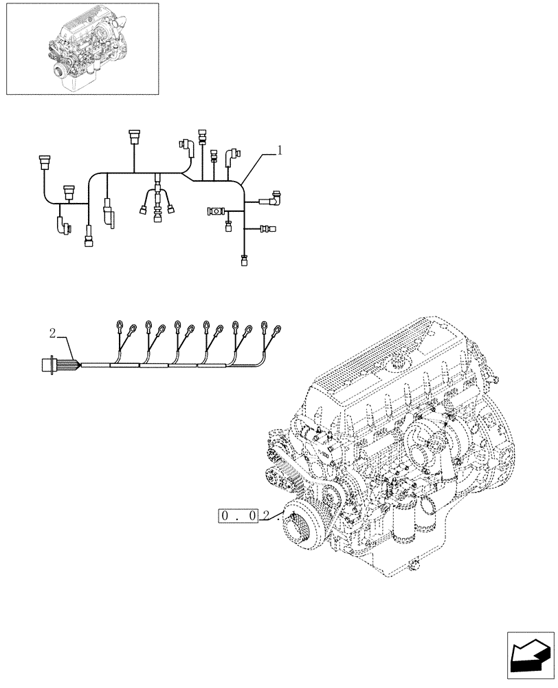 Схема запчастей Case F3AE0684G B003 - (0.83.28[01]) - MOTOR ELECTRIC INSTALLATION (504032829) 