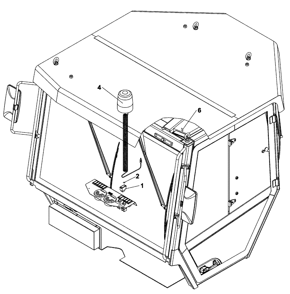 Схема запчастей Case DV213 - (55.404.02[01]) - BEACON LIGHT -CANOPY (GROUP 414-ND138130) (55) - ELECTRICAL SYSTEMS