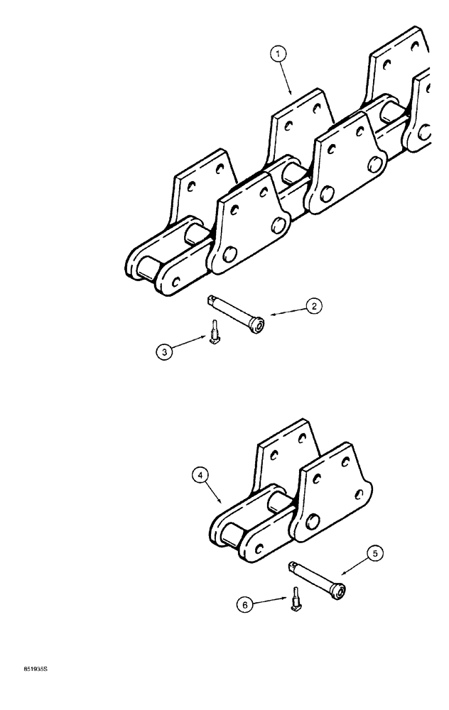 Схема запчастей Case 760 - (09-080) - STANDARD DIGGING CHAINS, 80,000 POUND CHAINLINE, FOR 4 DIGGING DEPTH BOOM (89) - TOOLS