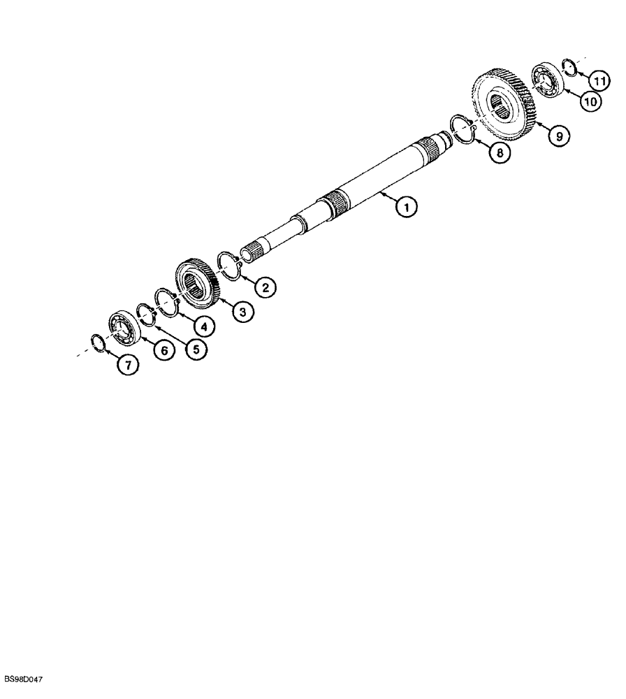Схема запчастей Case 580SL - (6-106) - CLARK POWERSHIFT TRANSMISSION ASSEMBLY, CLUTCH AND PINIONS, PUMP DRIVE (06) - POWER TRAIN