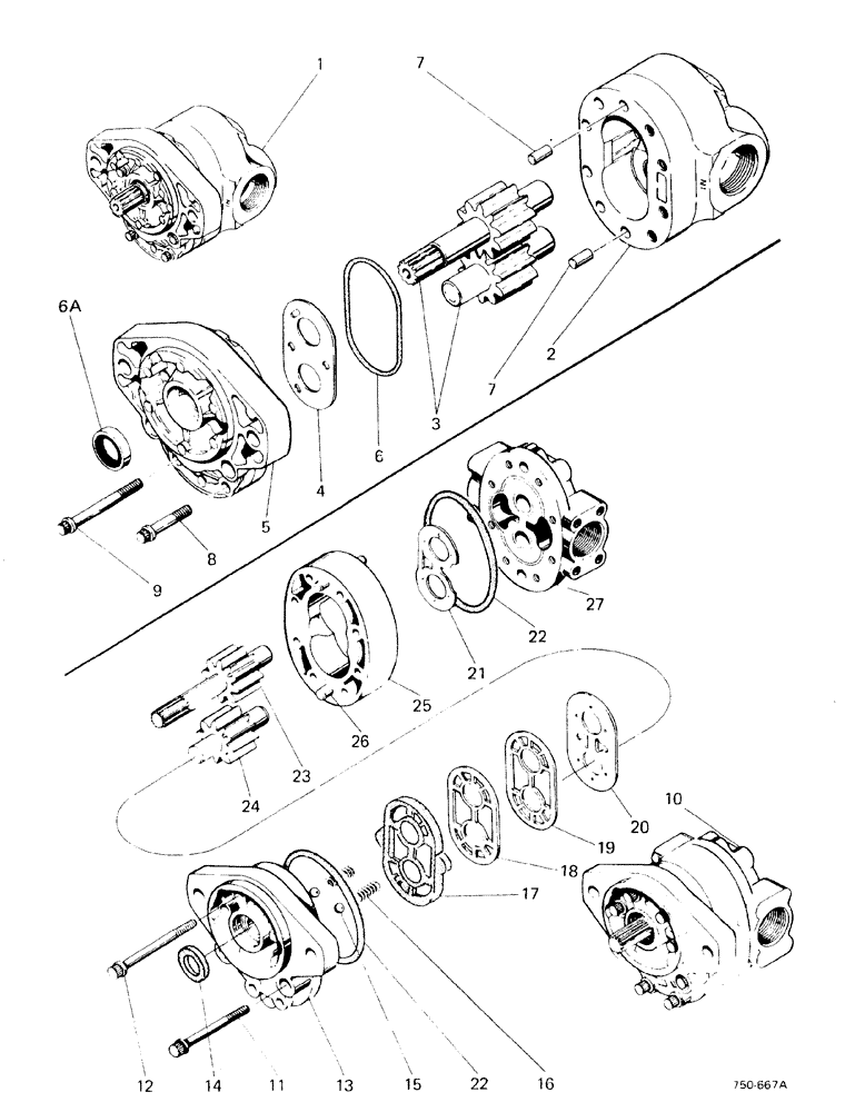 Схема запчастей Case 580F - (154) - HYDRAULICS PUMP (35) - HYDRAULIC SYSTEMS