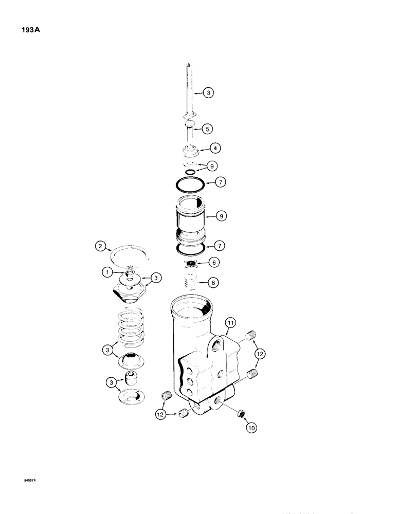 Схема запчастей Case 680H - (193A) - BRAKE SYSTEM, N8782 AIR COMPRESSOR GOVERNOR (07) - BRAKES