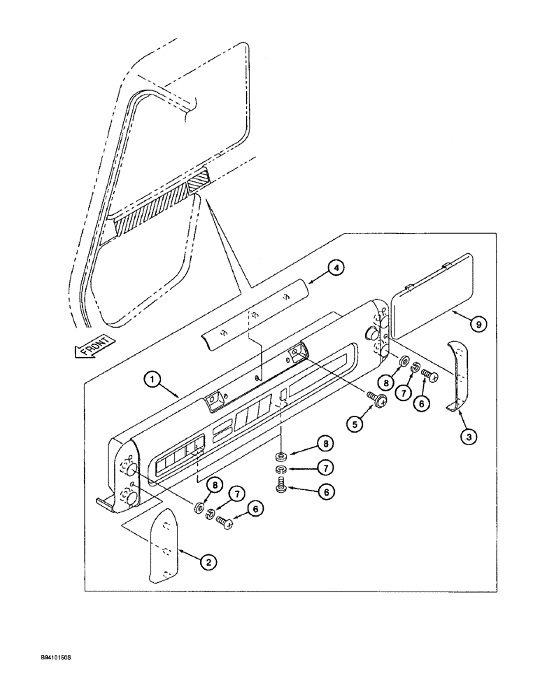 Схема запчастей Case 9045B - (4-20) - INSTRUMENT CLUSTER AND MOUNTING (04) - ELECTRICAL SYSTEMS