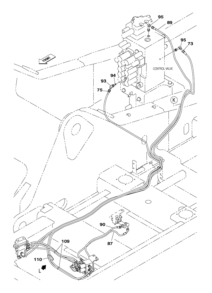 Схема запчастей Case CX350C - (08-028[02]) - HYDRAULIC CIRCUIT - OPTIONAL - MULTI-PURPOSE - 3 WAY (08) - HYDRAULICS