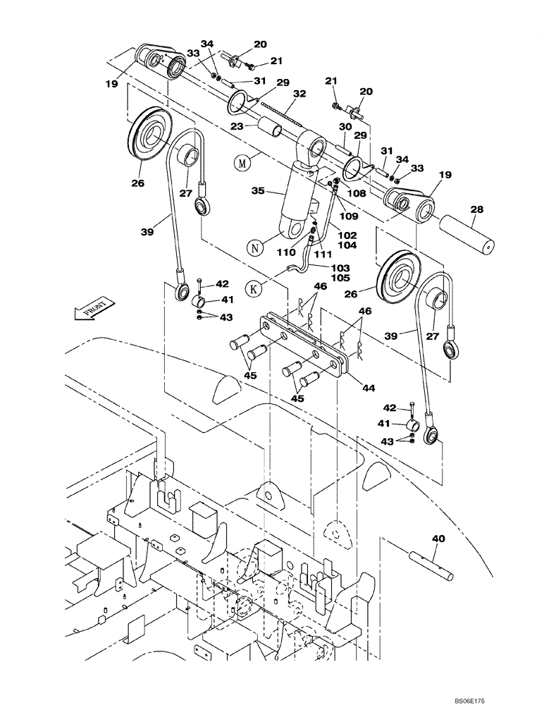 Схема запчастей Case CX800B - (09-09) - SELF-DETACHING COUNTERWEIGHT SYSTEM (09) - CHASSIS