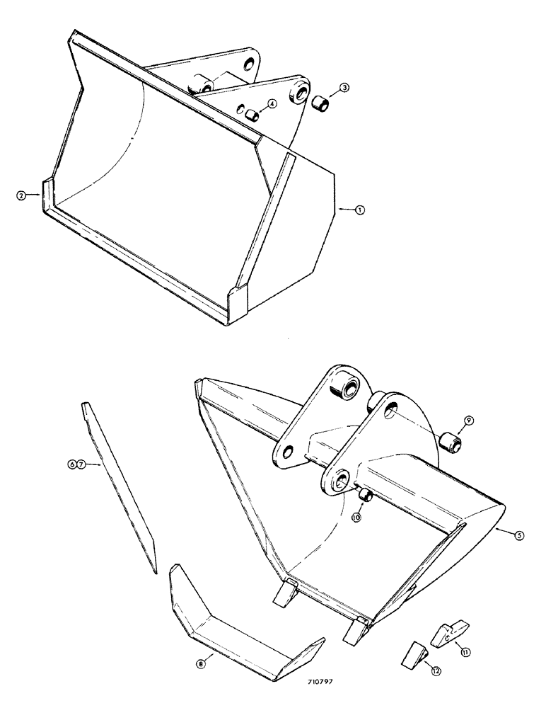 Схема запчастей Case 35 - (124) - SHOVEL BUCKET 