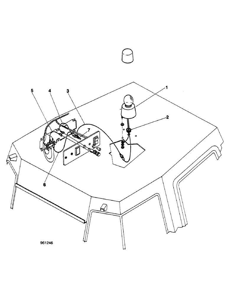 Схема запчастей Case 580G - (101A) - CAB. ROTATING BEACON STARTING FROM NO. 3.808.597 (04) - ELECTRICAL SYSTEMS