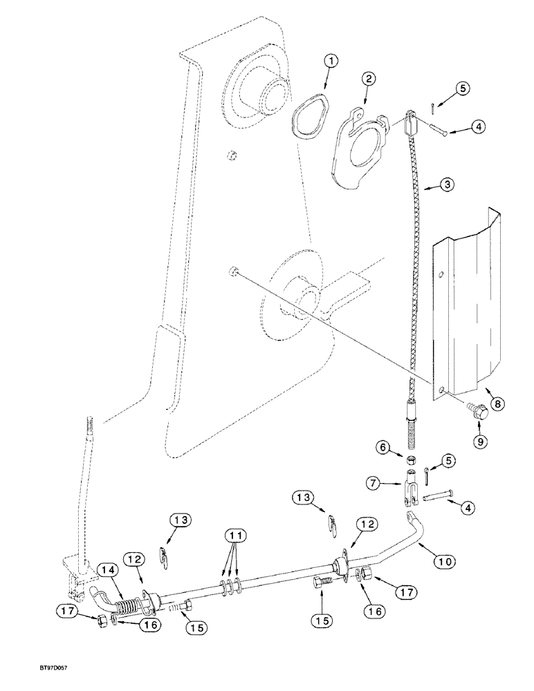 Схема запчастей Case 580L - (9-025) - LOADER SELF-LEVELING CONTROL (09) - CHASSIS/ATTACHMENTS
