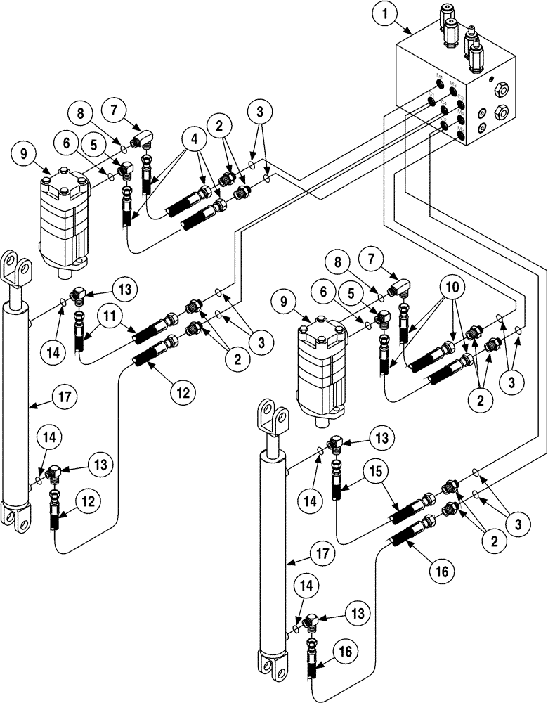 Схема запчастей Case 6010 - (08-07) - HYDRAULICS - STAKEDOWN (35) - HYDRAULIC SYSTEMS