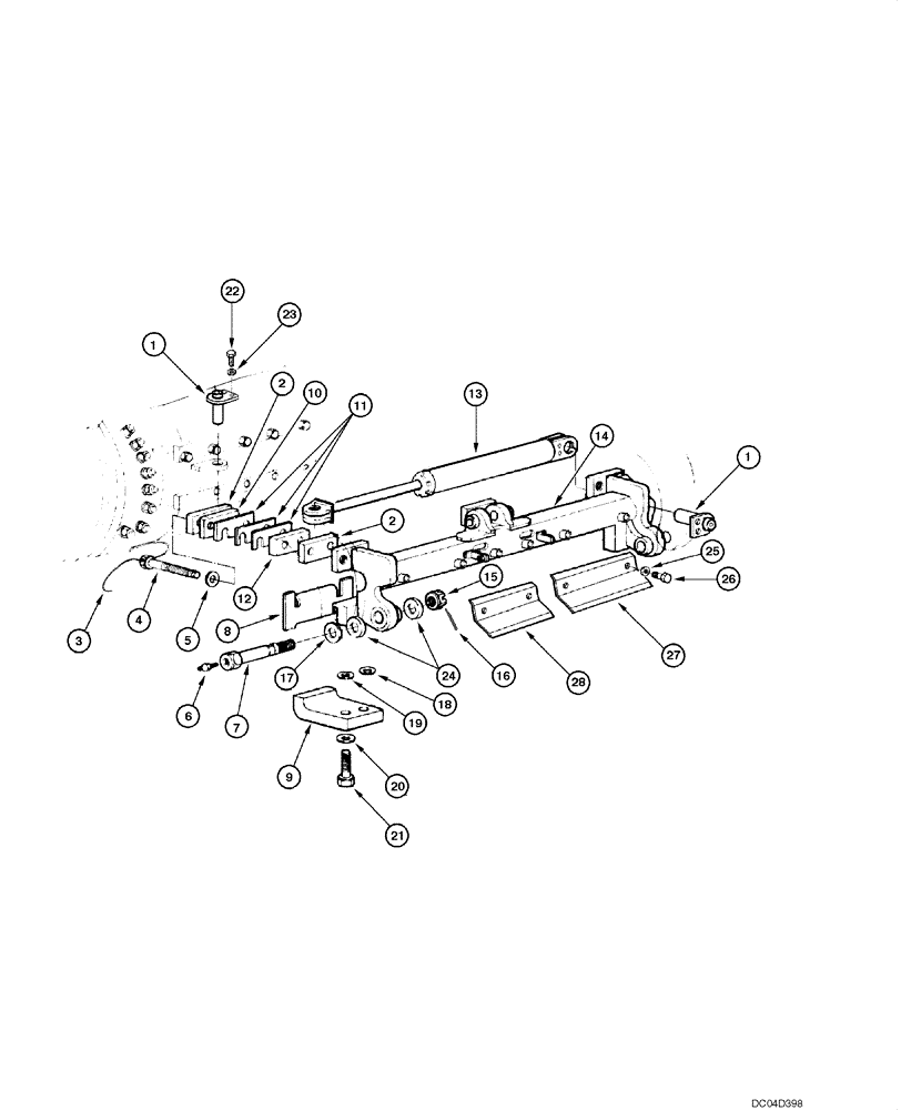Схема запчастей Case 865 - (09.15[00]) - BLADE - MECHANISM (09) - CHASSIS