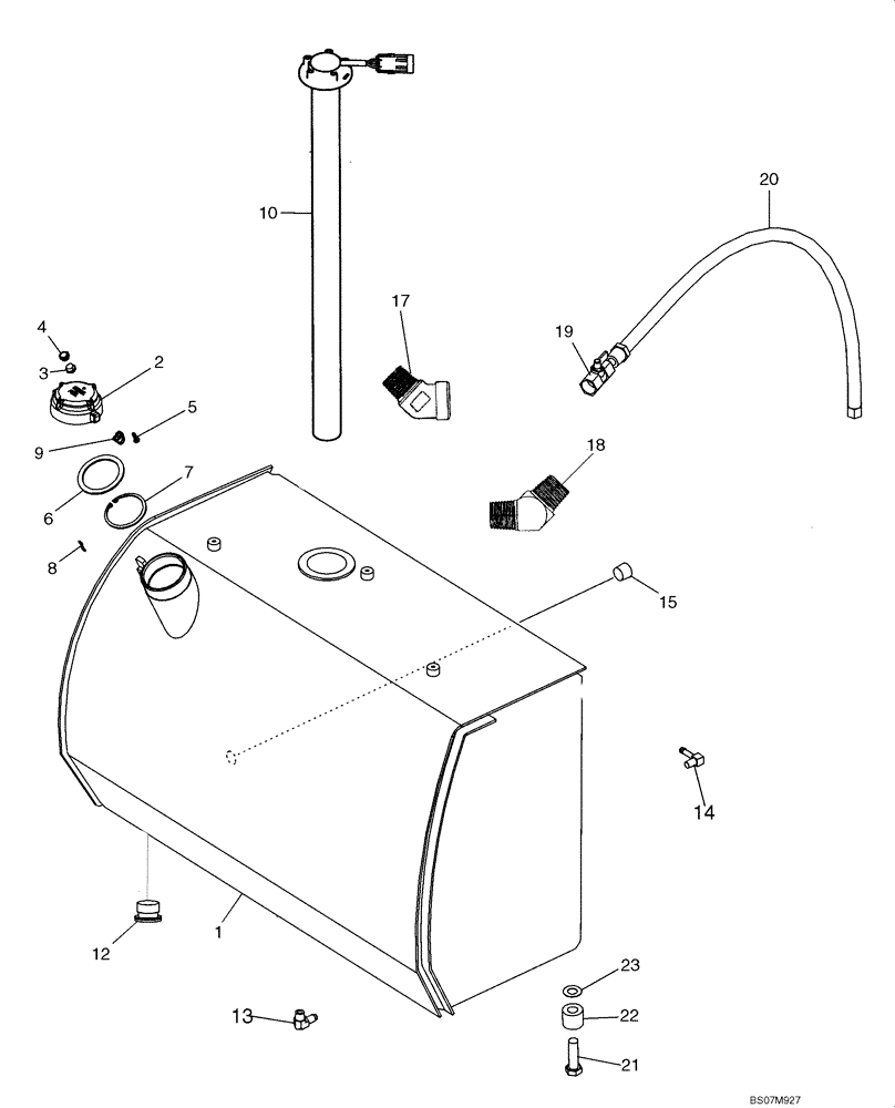 Схема запчастей Case 850L - (03-04) - FUEL TANK (03) - FUEL SYSTEM