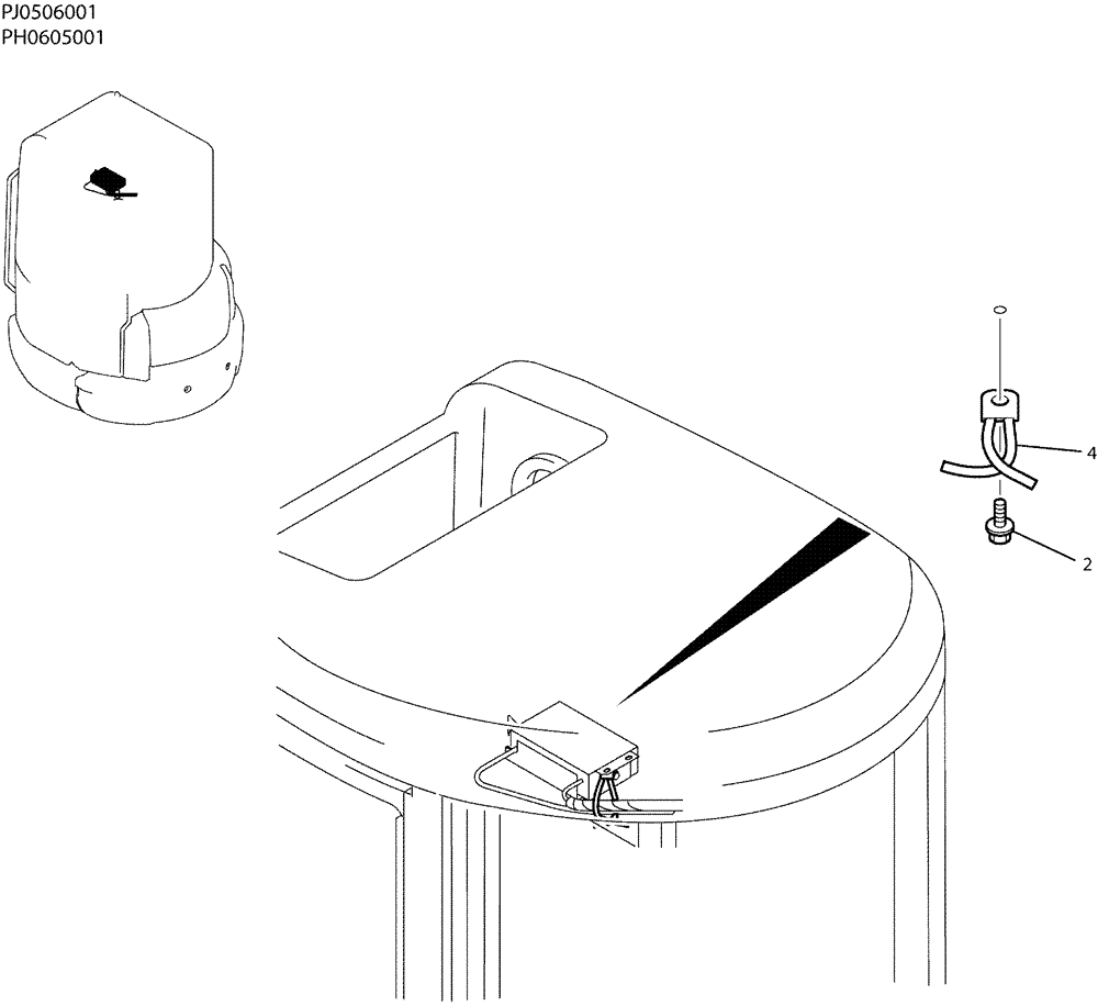 Схема запчастей Case CX50B - (05-013) - RADIO INSTAL-WITHOUT RADIO (55) - ELECTRICAL SYSTEMS