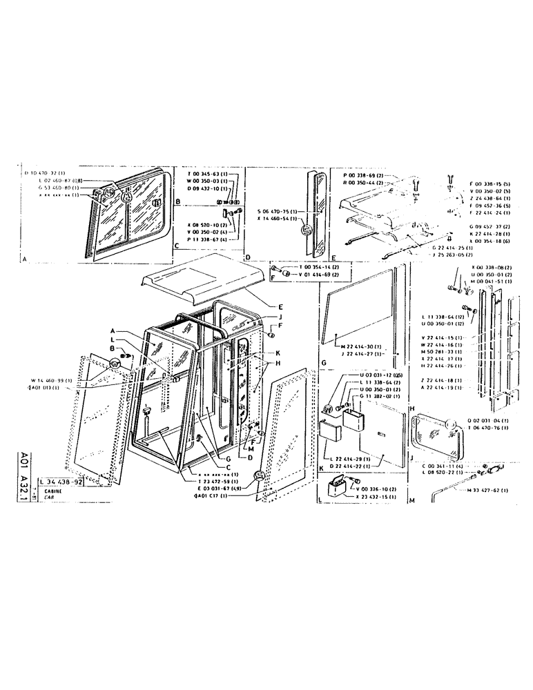 Схема запчастей Case 160CK - (002) - CAB (05) - UPPERSTRUCTURE CHASSIS