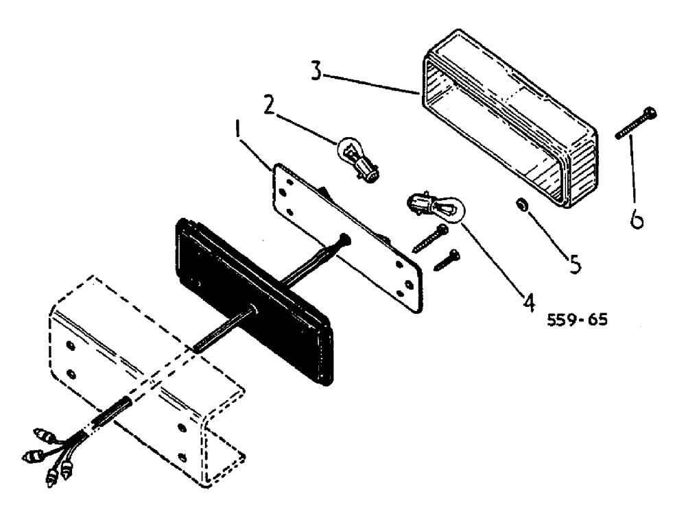 Схема запчастей Case 3400 - (062) - STOP/DIRECTION INDICATOR LIGHT (55) - ELECTRICAL SYSTEMS
