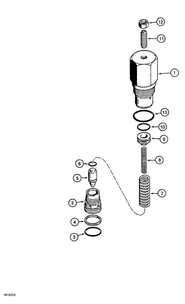 Схема запчастей Case 580SL - (8-086) - LOADER CONTROL VALVE, BUCKET SECTION CIRCUIT RELIEF VALVE (08) - HYDRAULICS