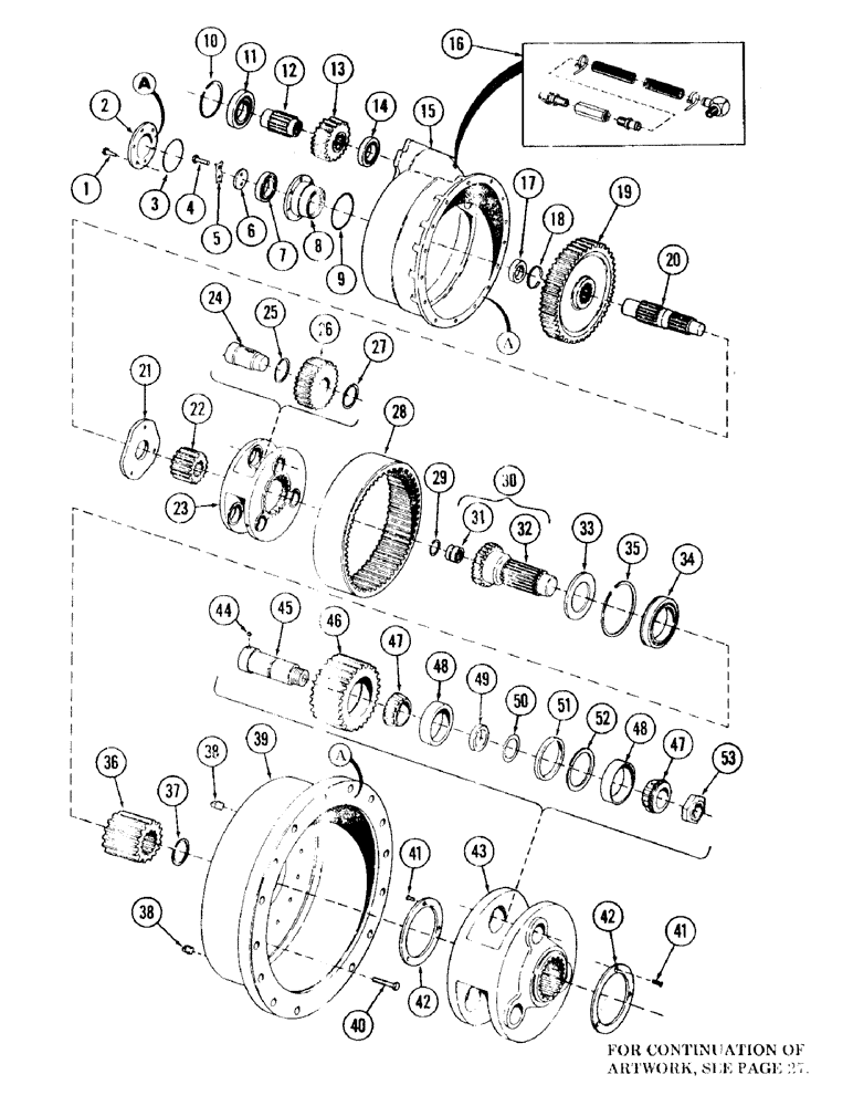 Схема запчастей Case 120 - (023) - TRACK DRIVE TRANSMISSION (48) - TRACKS & TRACK SUSPENSION