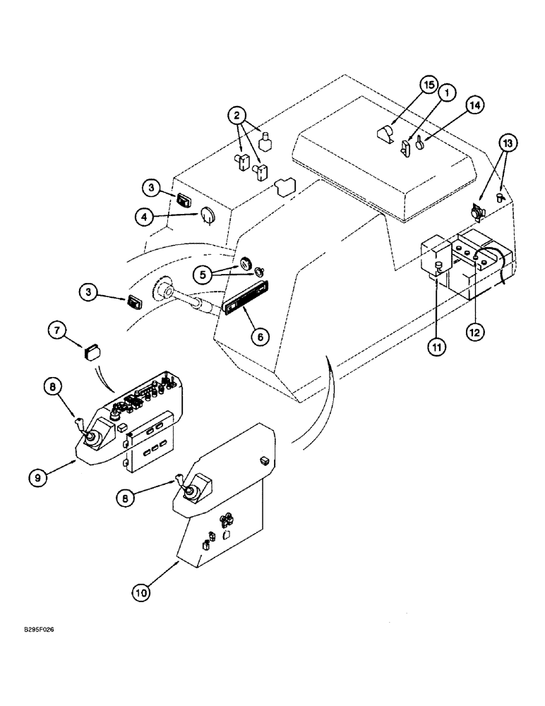 Схема запчастей Case 9020 - (1-12) - PICTORIAL INDEX, BASIC ELECTRICAL COMPONENTS (00) - PICTORIAL INDEX
