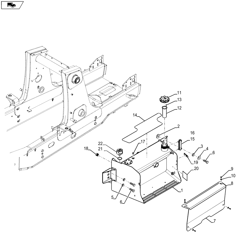 Схема запчастей Case 590SN - (35.750.01) - HYDRAULICS - TANK (35) - HYDRAULIC SYSTEMS