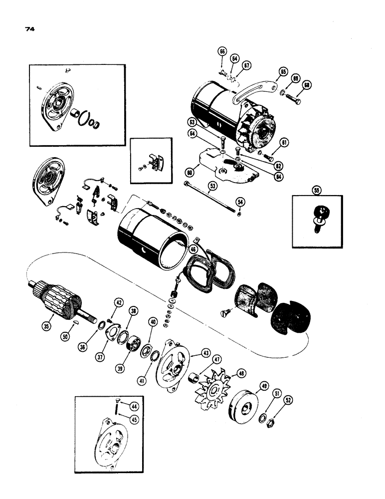 Схема запчастей Case 450 - (074) - D27034 GENERATOR, (188) DIESEL ENGINE (06) - ELECTRICAL SYSTEMS