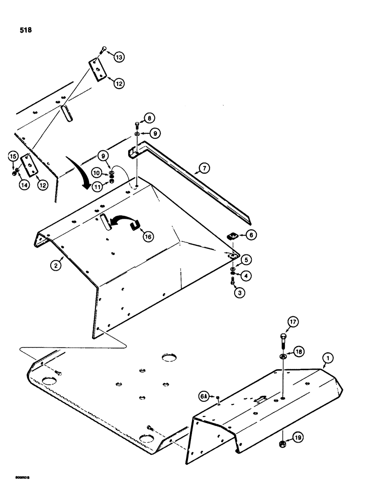 Схема запчастей Case 580D - (518) - REAR FENDERS (09) - CHASSIS/ATTACHMENTS