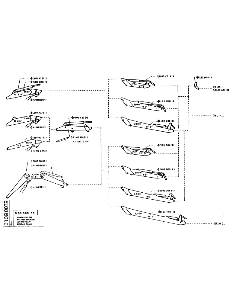 Схема запчастей Case LC80M - (087) - BACKHOE MOUNTING 