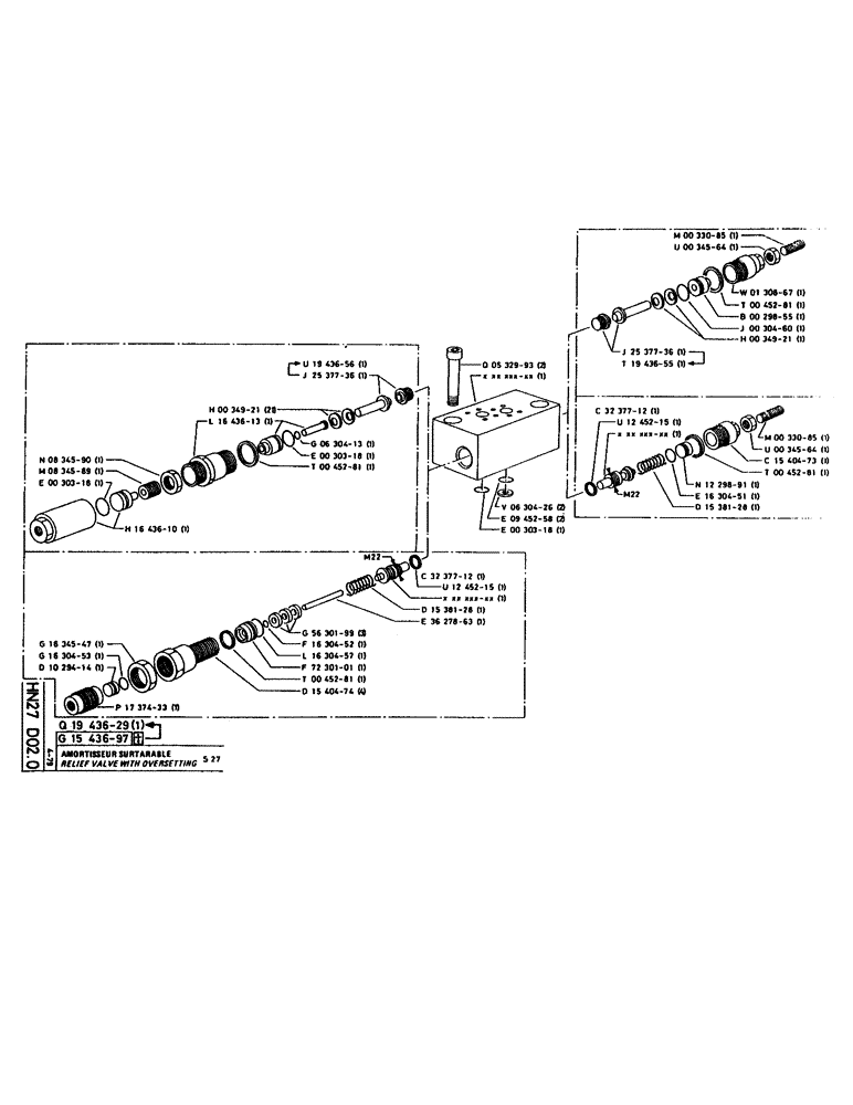 Схема запчастей Case 160CK - (231) - RELIEF VALVE WITH OVERSETTING (07) - HYDRAULIC SYSTEM