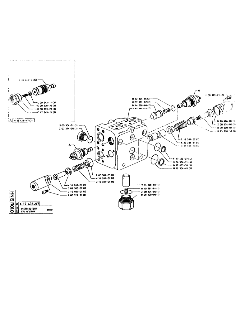 Схема запчастей Case 160CK - (210) - VALVE BANK (07) - HYDRAULIC SYSTEM