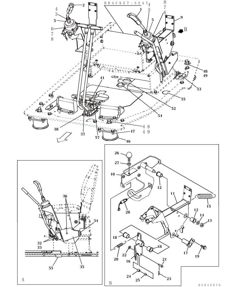 Схема запчастей Case CX80 - (09-19) - CONTROLS - OPERATORS COMPARTMENT (09) - CHASSIS/ATTACHMENTS
