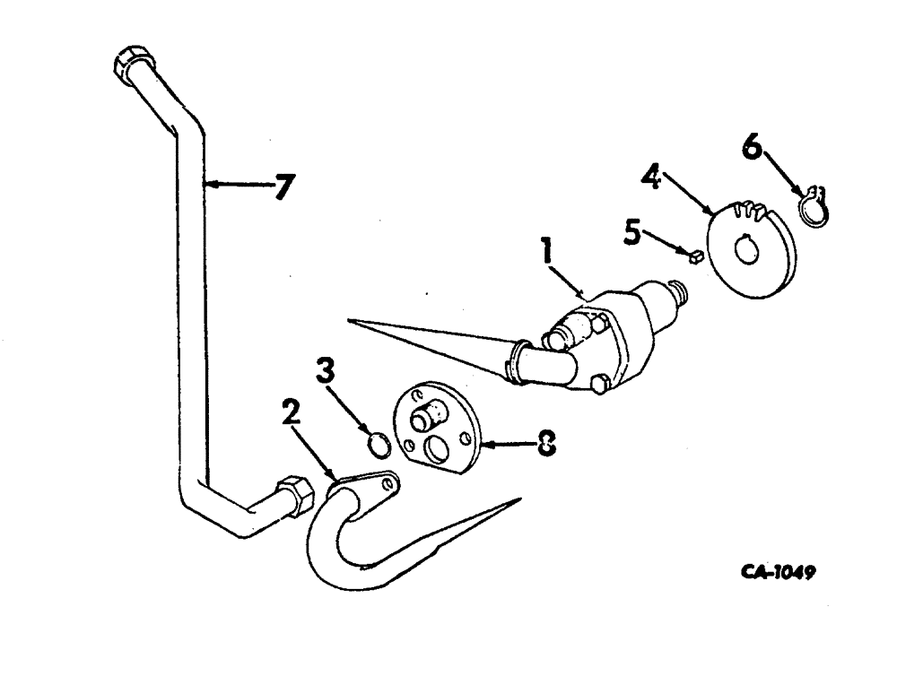 Схема запчастей Case 3400 - (078) - HYDRAULIC LUB PUMP - SYNCHROMESH DRIVE (35) - HYDRAULIC SYSTEMS