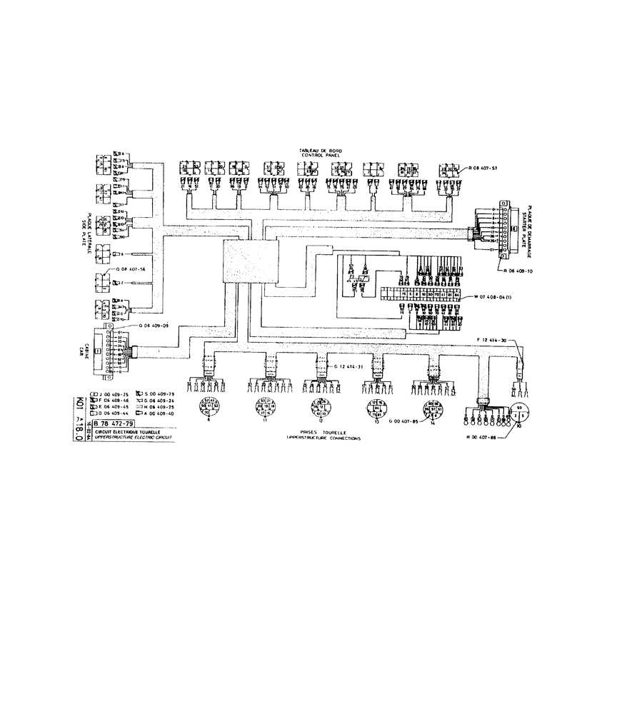Схема запчастей Case 220 - (228) - UPPERSTRUCTURE ELECTRIC CIRCUIT (06) - ELECTRICAL SYSTEMS