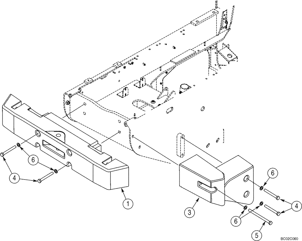 Схема запчастей Case 821C - (09-11) - COUNTERWEIGHTS (09) - CHASSIS