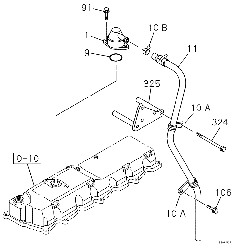 Схема запчастей Case CX290B - (02-21) - BREATHER (02) - ENGINE