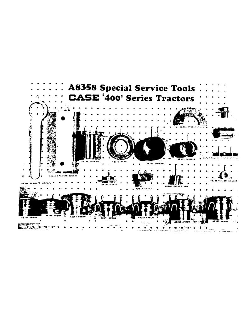 Схема запчастей Case 420 - (145) - TOOLS AND TOOL BOX (88) - ACCESSORIES