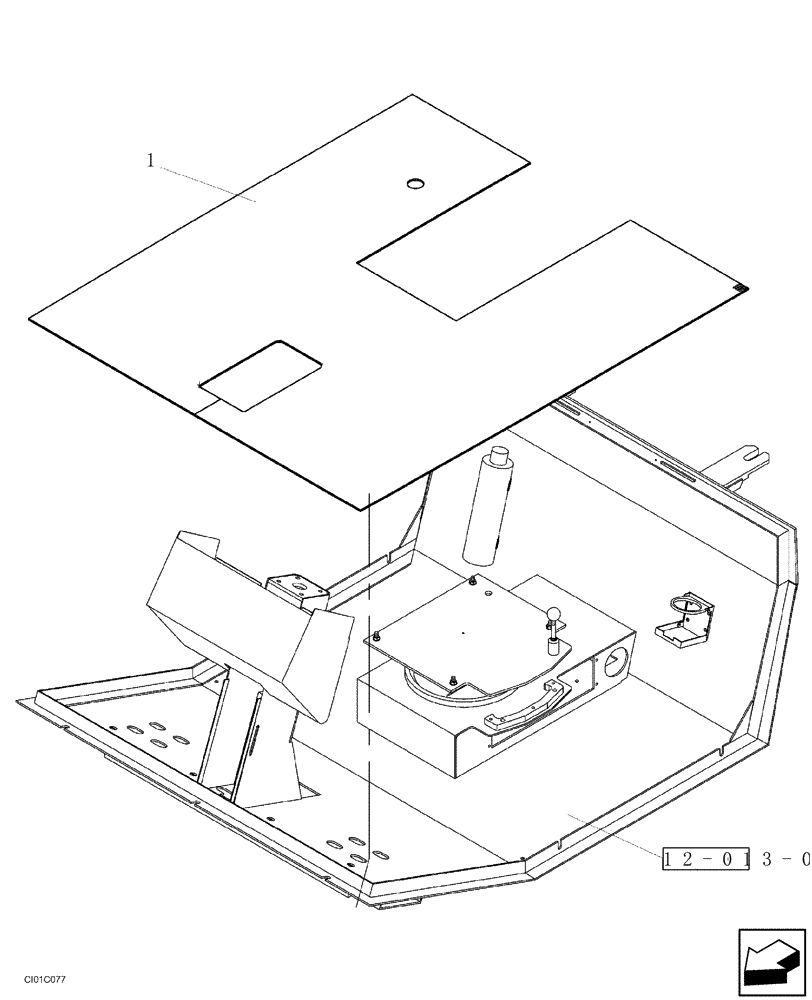 Схема запчастей Case SR15 - (12-016-00[01]) - OPERATORS COMPARTMENT - IF USED (09) - CHASSIS/ATTACHMENTS