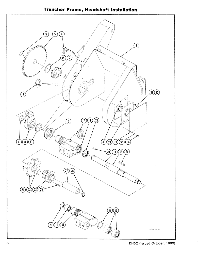 Схема запчастей Case DH5 - (0-8) - TRENCHER FRAME, HEADSHAFT INSTALLATION (89) - TOOLS