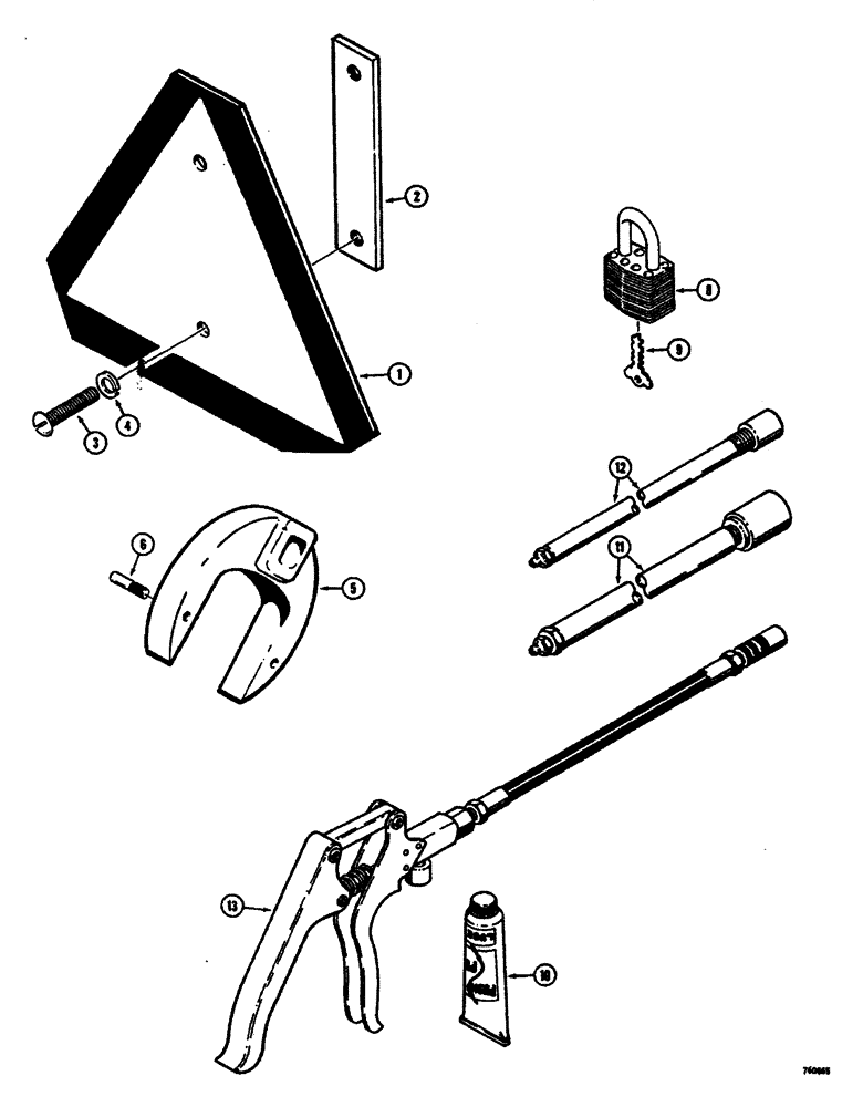 Схема запчастей Case W26B - (467A) - SLOW MOVING VEHICLE EMBLEM (09) - CHASSIS