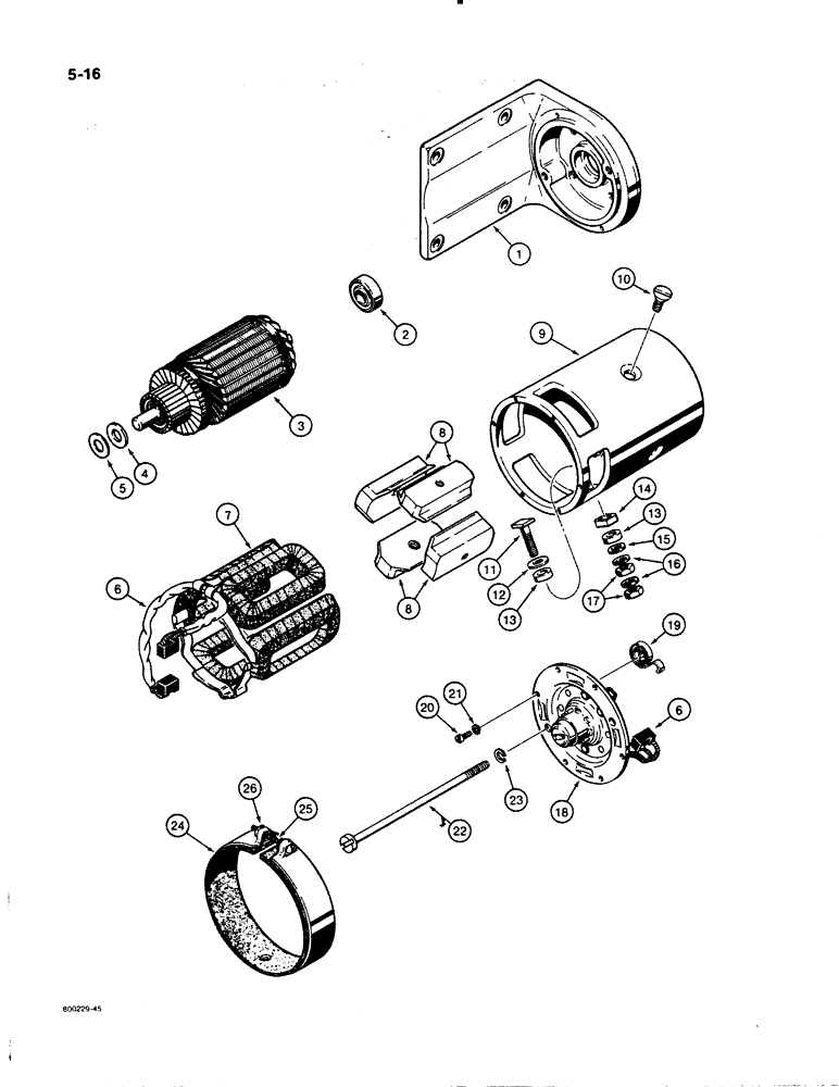 Схема запчастей Case W11B - (5-016) - L78437 AUXILIARY STEERING MOTOR (05) - STEERING