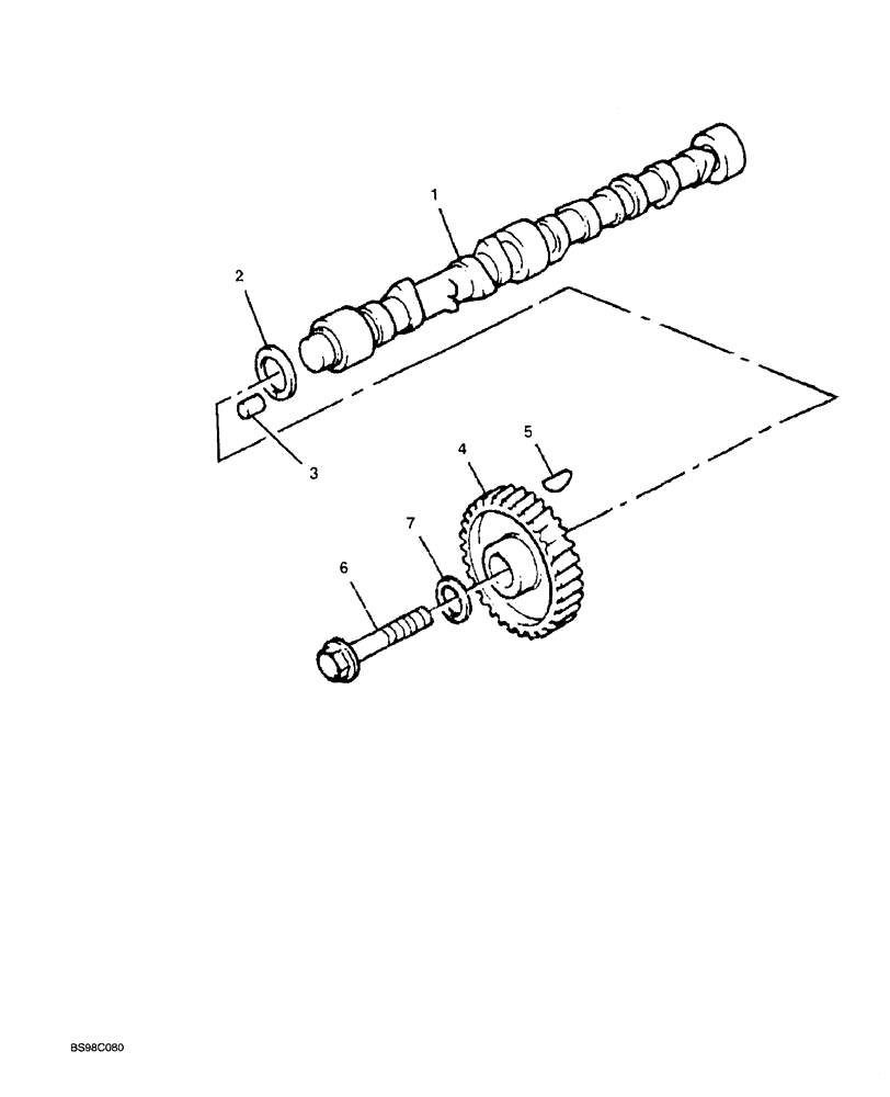 Схема запчастей Case 689G - (02-32) - CAMSHAFT AND GEAR (02) - ENGINE