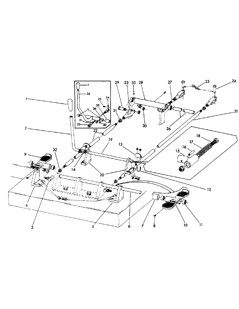 Схема запчастей Case 30YC - (025) - CONTROL LINKAGE - CRAWLER (05) - UPPERSTRUCTURE CHASSIS