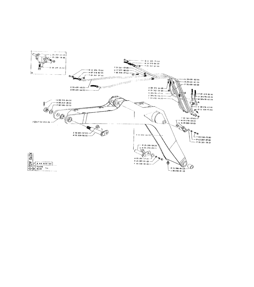Схема запчастей Case 220 - (270) - BOOM (09) - BOOMS