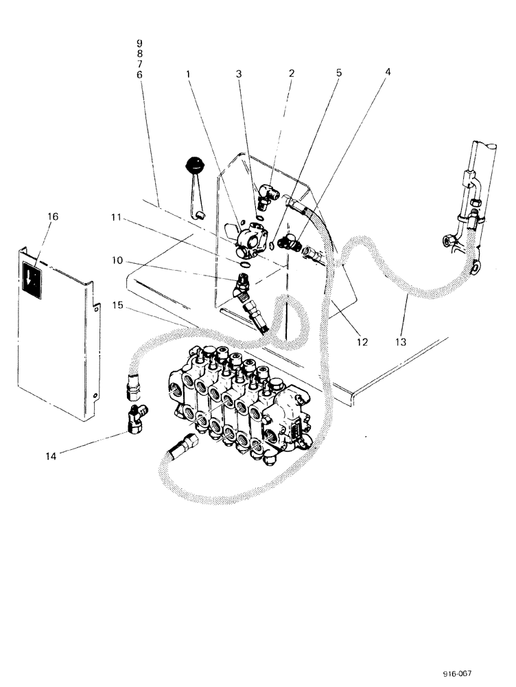 Схема запчастей Case 580F - (211C) - SIDE SHIFT BACKHOE BOOM LOCK HYDRAULICS SYSTEM (35) - HYDRAULIC SYSTEMS