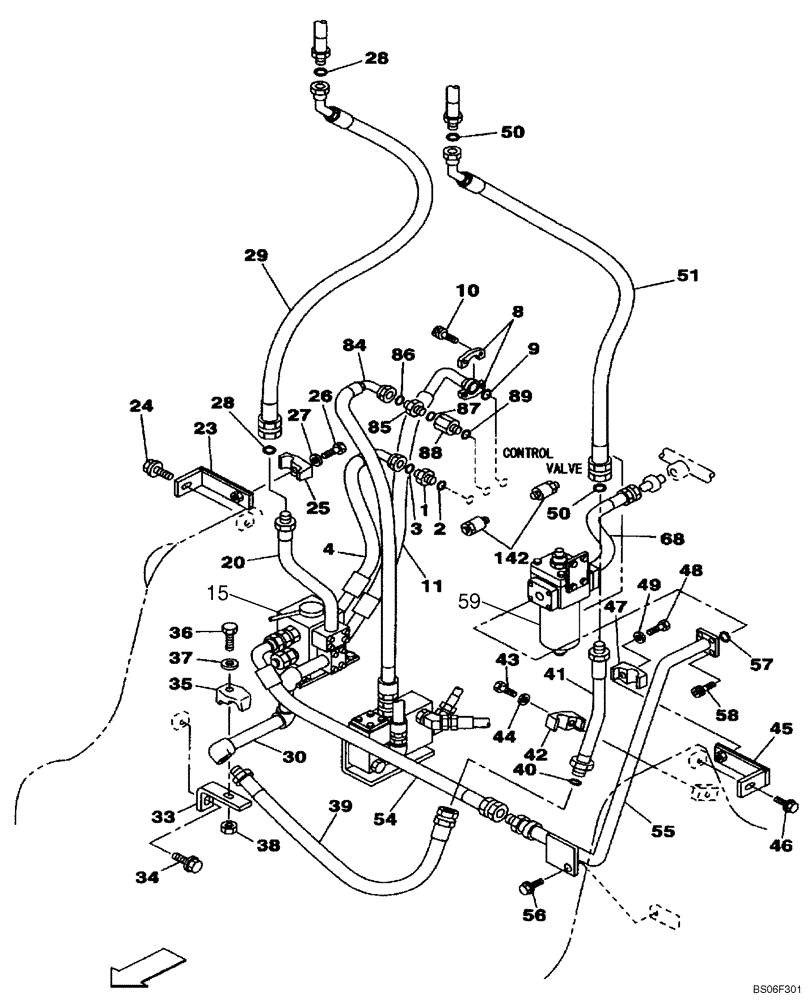 Схема запчастей Case CX160 - (08-42A) - HYDRAULICS, AUXILIARY - DOUBLE ACTING CIRCUIT, PEDAL ACTIVATED (DAC0716849 - ) (08) - HYDRAULICS