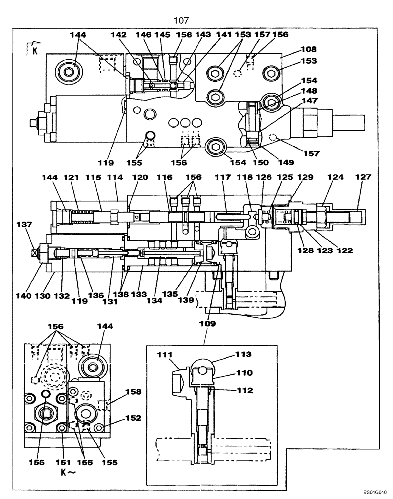 Схема запчастей Case CX160 - (08-86) - KLJ0606 PUMP ASSY, HYDRAULIC (08) - HYDRAULICS