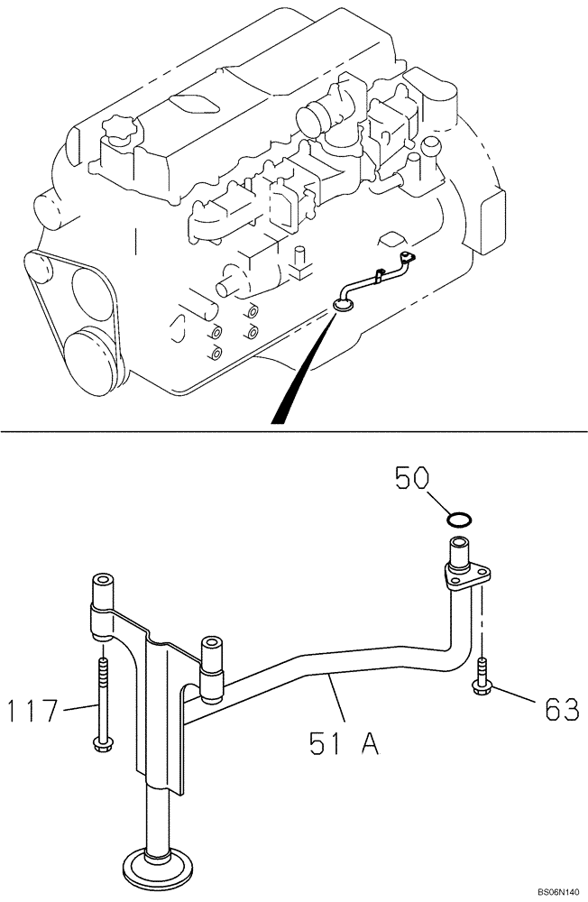 Схема запчастей Case CX290B - (02-32) - STRAINER (02) - ENGINE