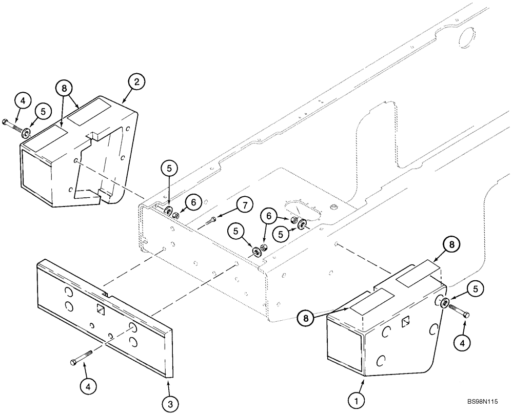 Схема запчастей Case 921C - (09-09) - COUNTERWEIGHTS (Nov 20 2008 9:57AM) (09) - CHASSIS