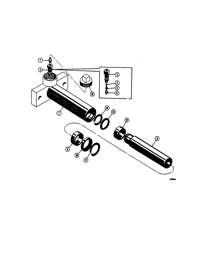 Схема запчастей Case 450 - (190) - TRACK ADJUSTER, BEFORE TRACTOR SN. 3050801 (04) - UNDERCARRIAGE