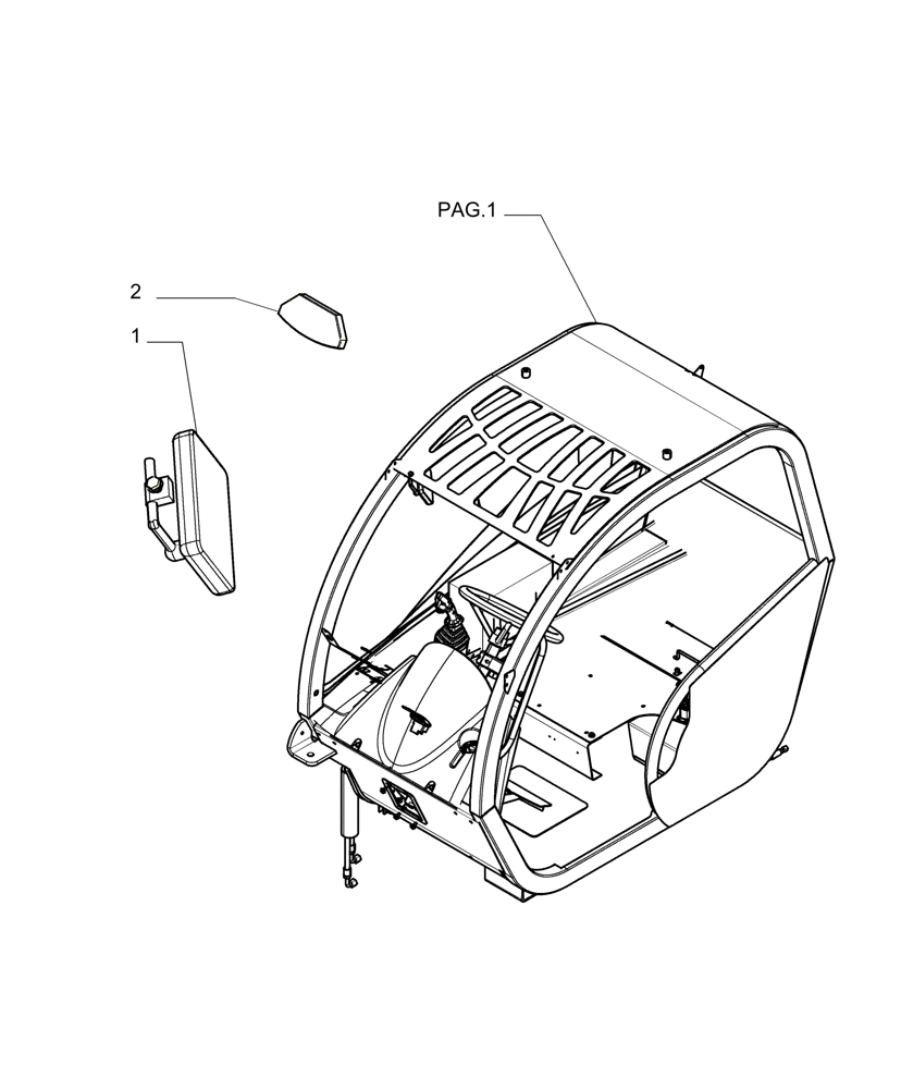 Схема запчастей Case TX945 - (9.00580[16]) - ROPS CANOPY - COMPONENTS - OPTIONAL CODE 749260001 - 749260021 - VERSION (02/03/04) (90) - PLATFORM, CAB, BODYWORK AND DECALS
