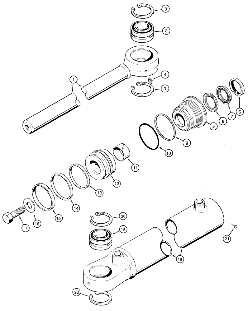 Схема запчастей Case 921C - (05-09) - CYLINDER ASSY STEERING (05) - STEERING