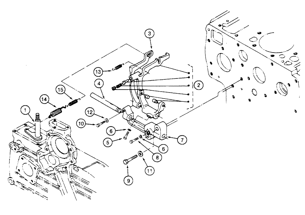 Схема запчастей Case 6010 - (03-05) - GOVERNOR CONTROL, KUBOTA V2003TE ENGINE (10) - ENGINE